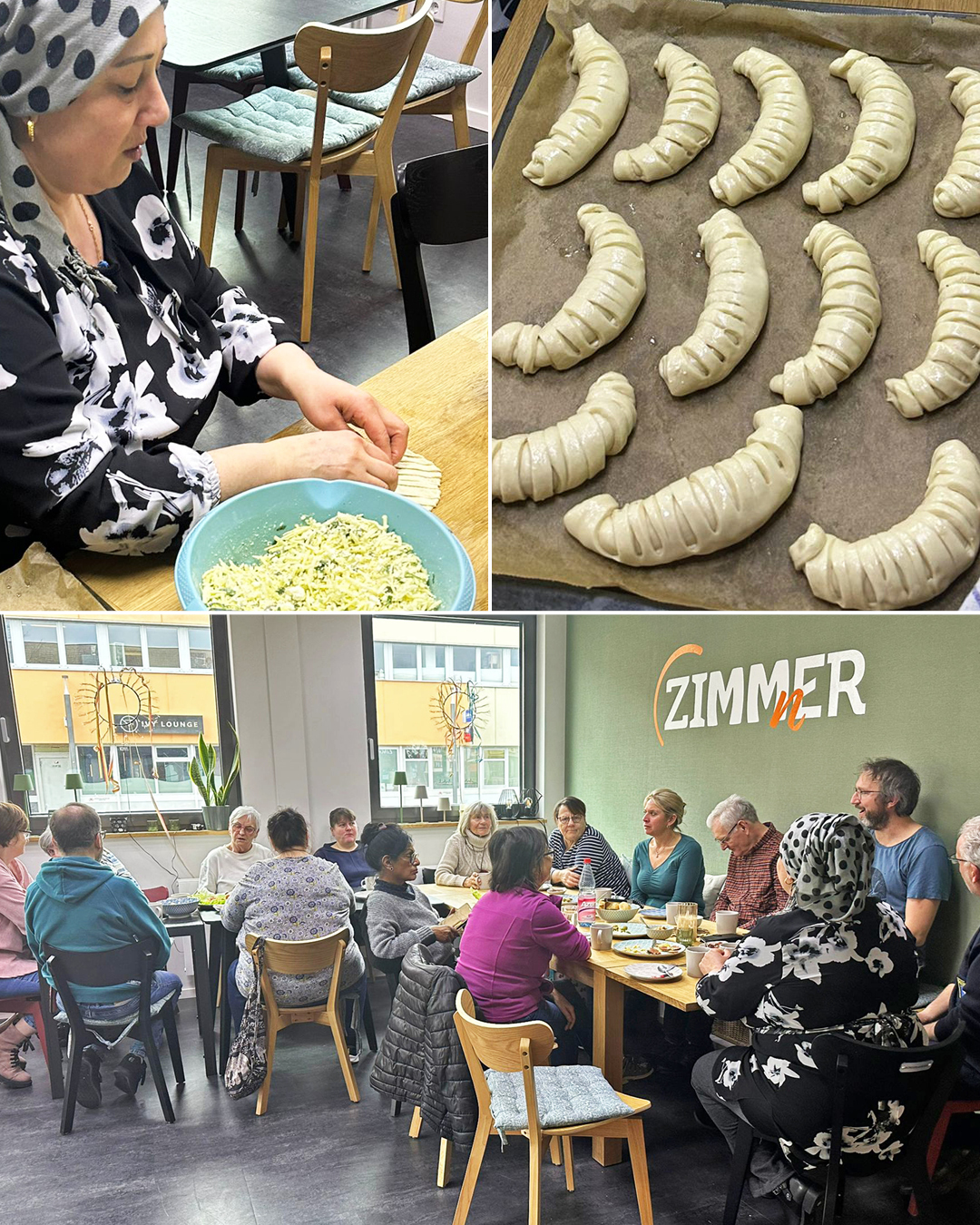 FrühstücksKlatsch Im Foto sind Teilnehmende am Frühstückstisch zu sehen