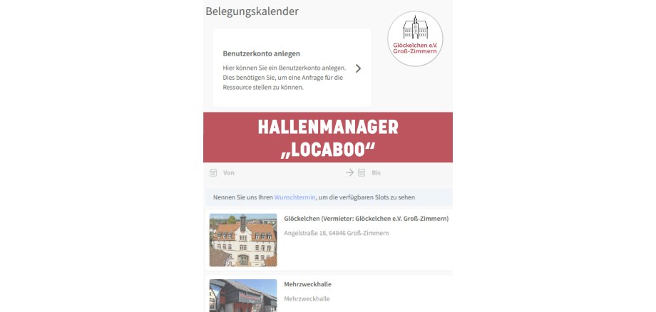 Hallenmanager Zu sehen ist das Plakat mit den Infos zum neuen Hallenmanager