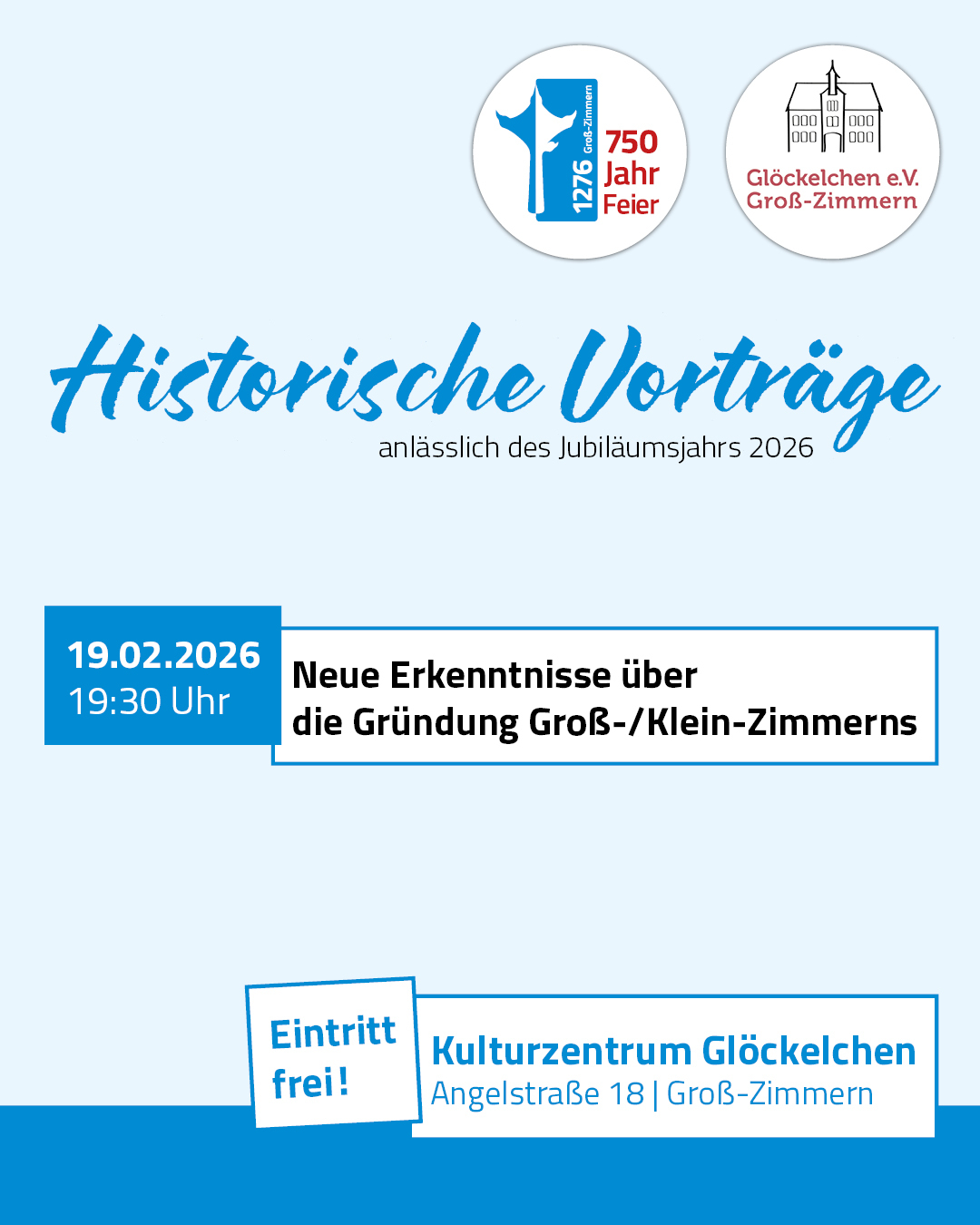 Zu sehen ist das Plakat mit dem Termin des Vortrags