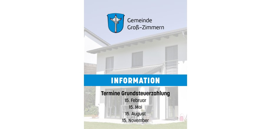 Auf der Grafik sind die Fälligkeitstermine für die Grundsteuer aufgeführt