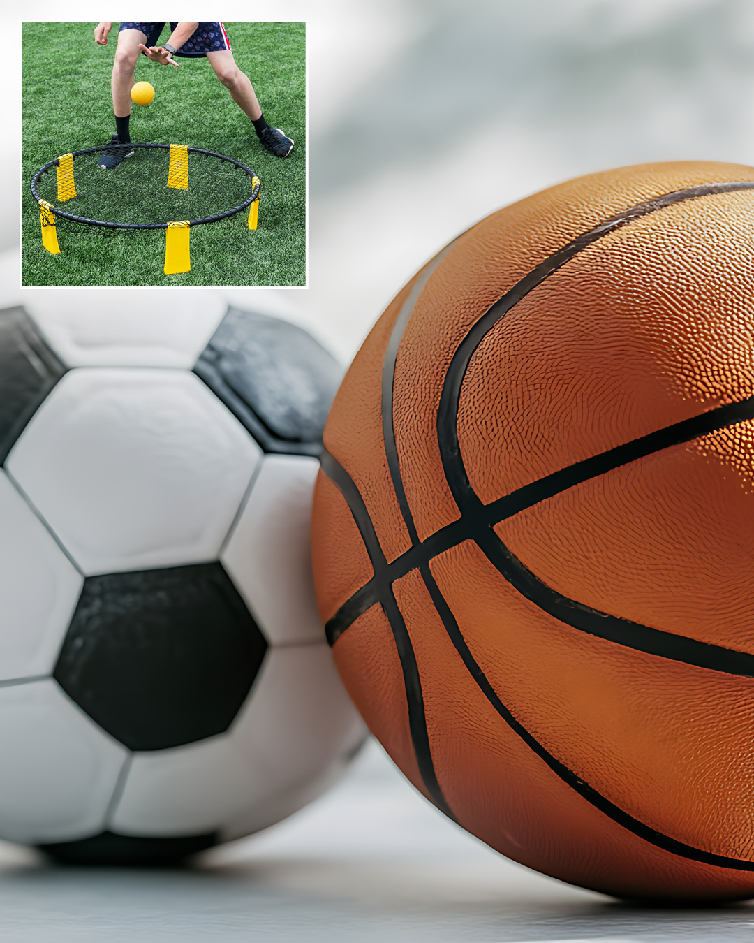 Fußball, Basketball, Spikeball