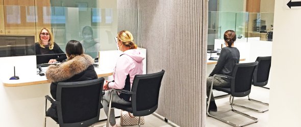  Auf dem Bild sieht man umgebautes Bürgerbüro